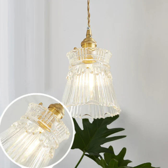 OpulentGlow Pendant – Elegant Glass Ceiling Lamp