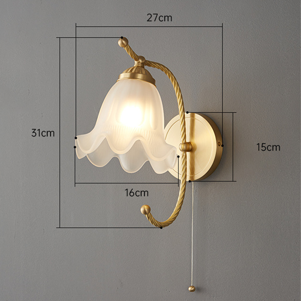VintageGlow – Retro Glasmurvägglampa för Stämning