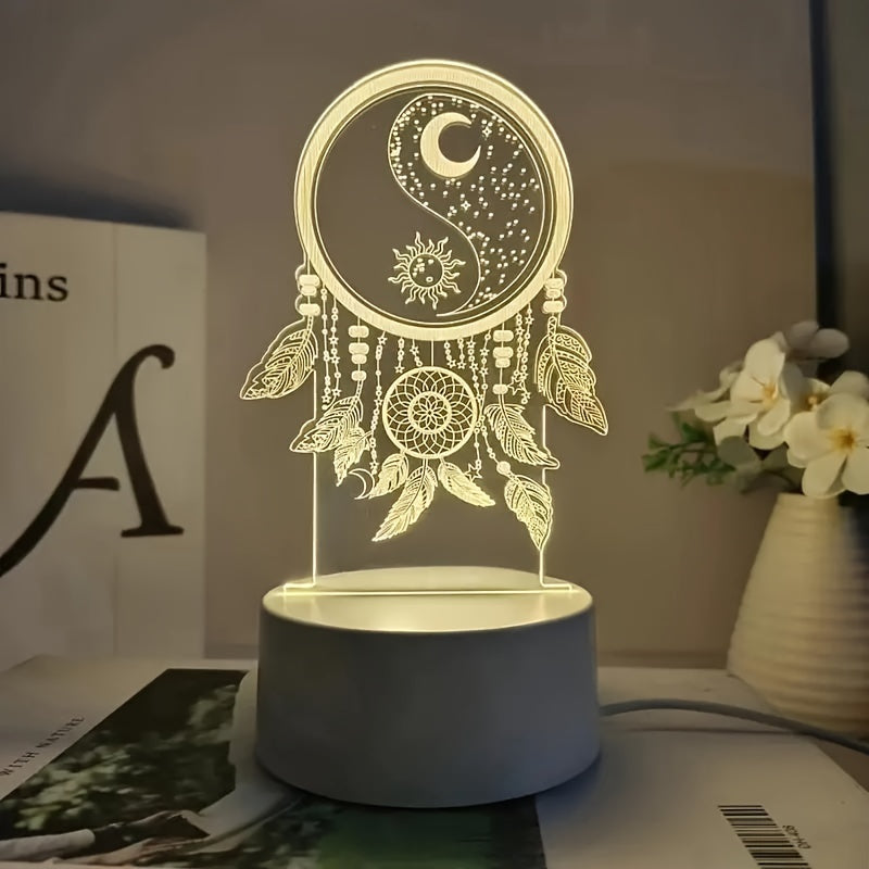 DreamCatcherGlow - 3D LED Night Light with USB