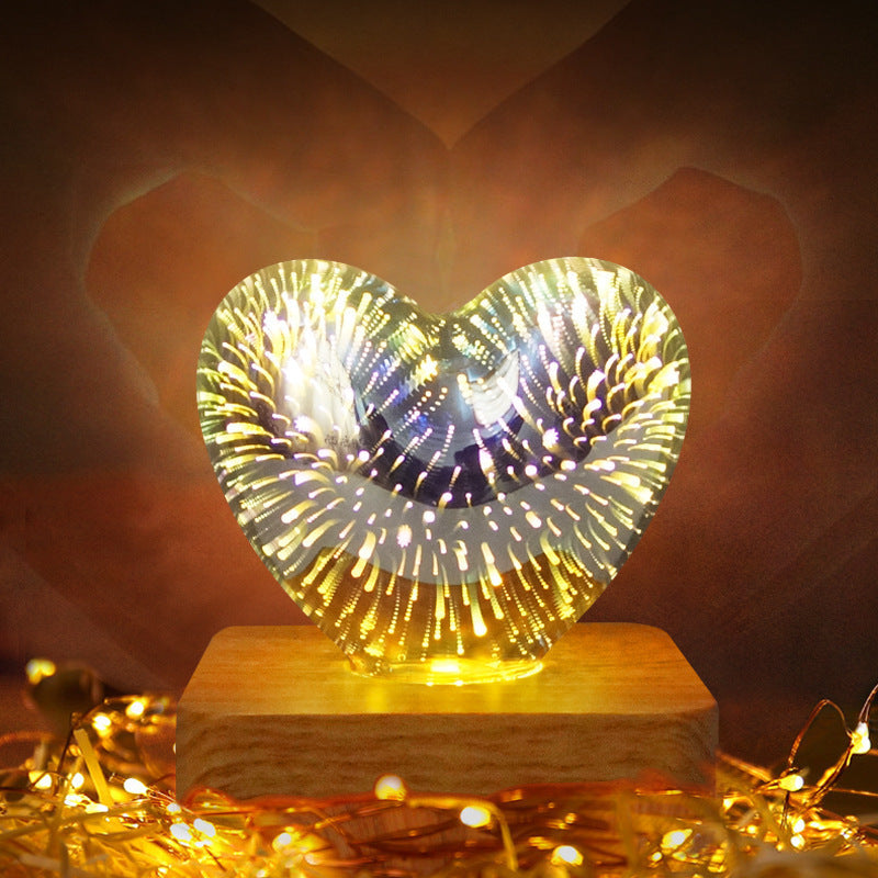 FireworkLight - 3D LED Heart Lamp for Romantic Mood Lighting