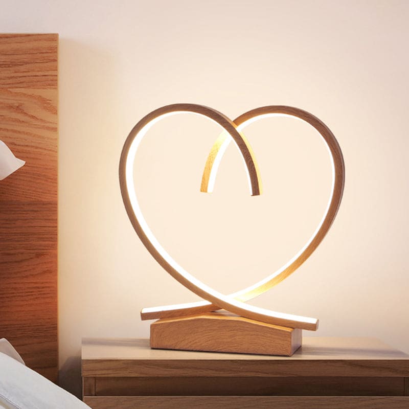 HeartWood – Romantic Wooden Nightstand with Drawer