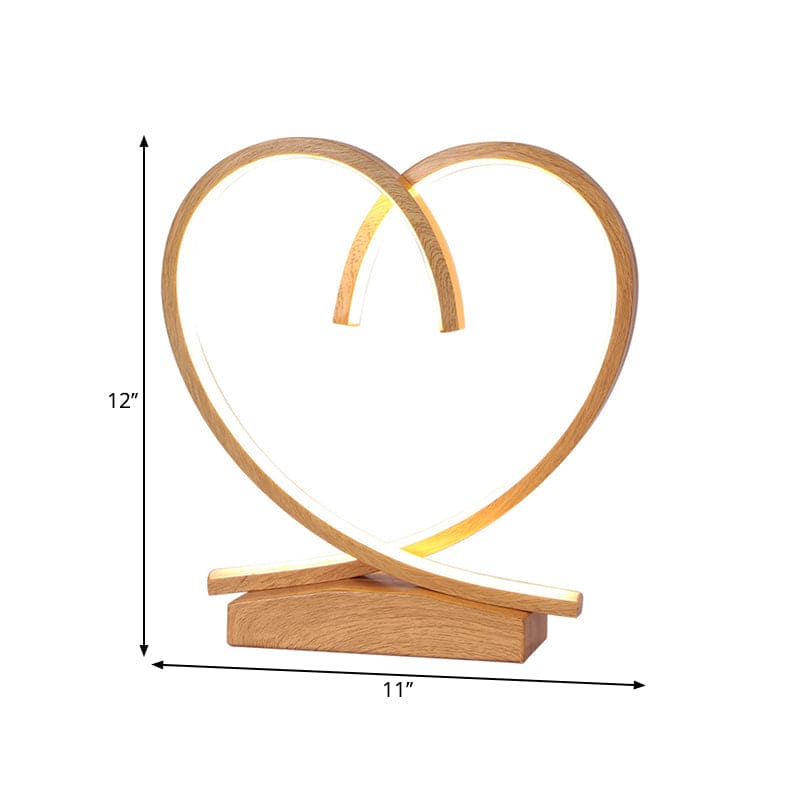 HeartWood – Romantic Wooden Nightstand with Drawer