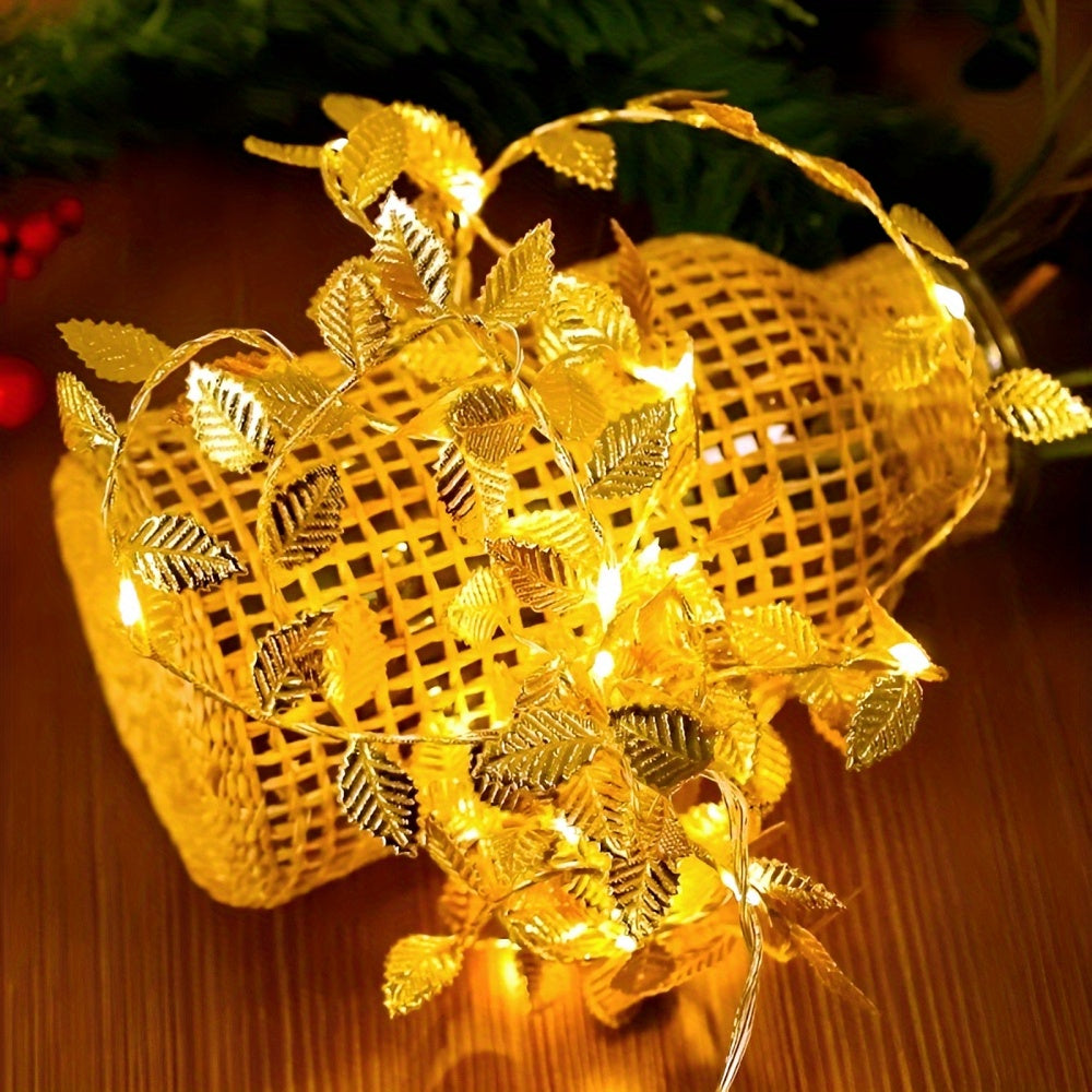 FairyLume – Elegant Guldblad Ljuslina