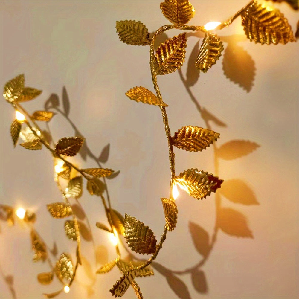 FairyLume – Elegant Guldblad Ljuslina