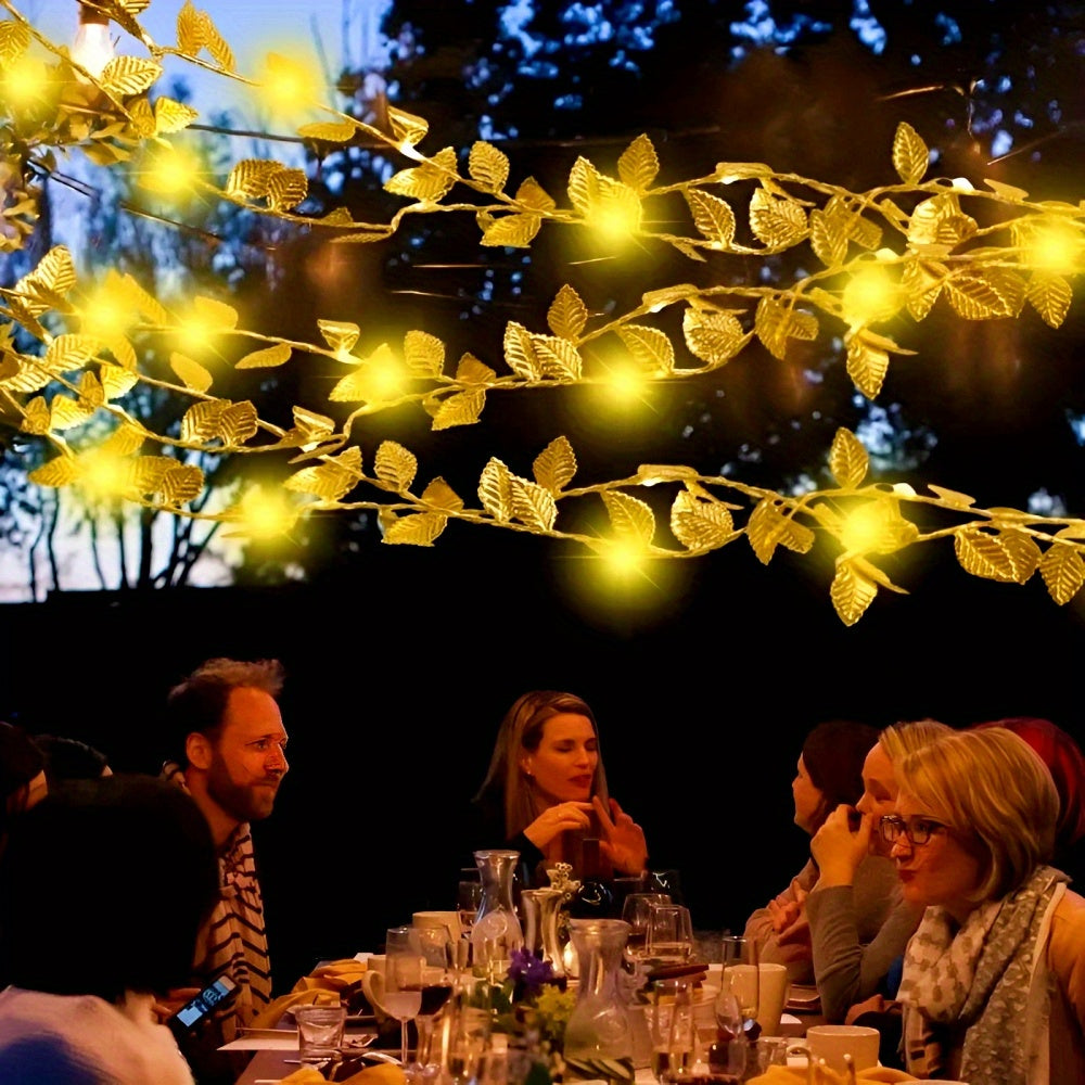 FairyLume – Elegant Guldblad Ljuslina