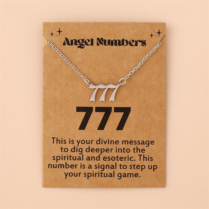 Celestia Stainless Steel Angel Number Necklace - A Special Piece of Jewelry for Spiritual Connection