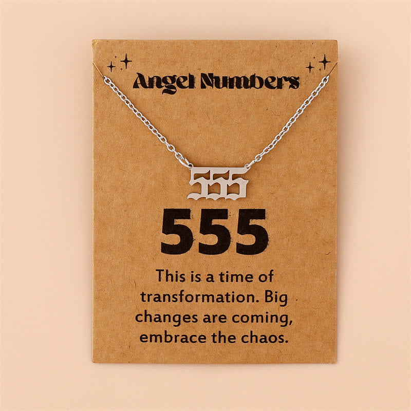 Celestia Stainless Steel Angel Number Necklace - A Special Piece of Jewelry for Spiritual Connection