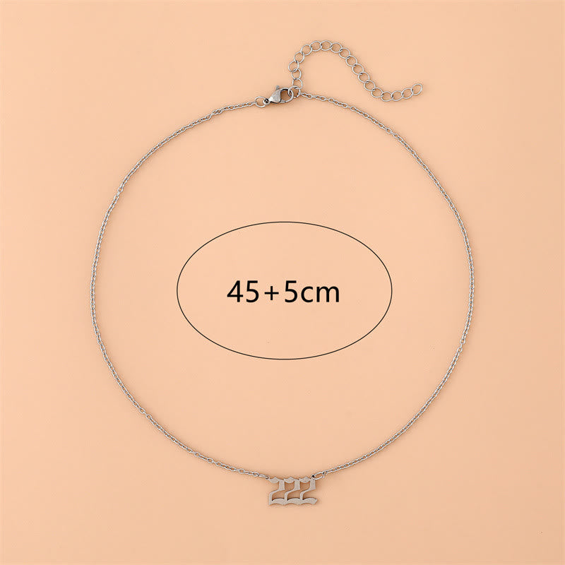 Celestia Stainless Steel Angel Number Necklace - A Special Piece of Jewelry for Spiritual Connection
