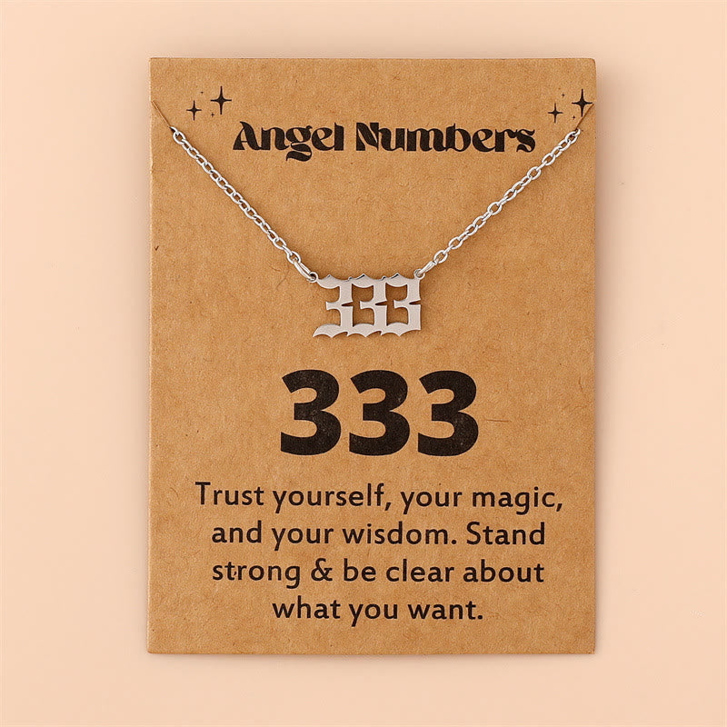 Celestia Stainless Steel Angel Number Necklace - A Special Piece of Jewelry for Spiritual Connection