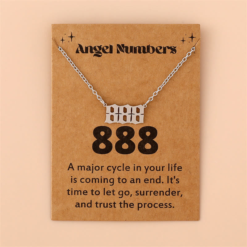 Celestia Stainless Steel Angel Number Necklace - A Special Piece of Jewelry for Spiritual Connection