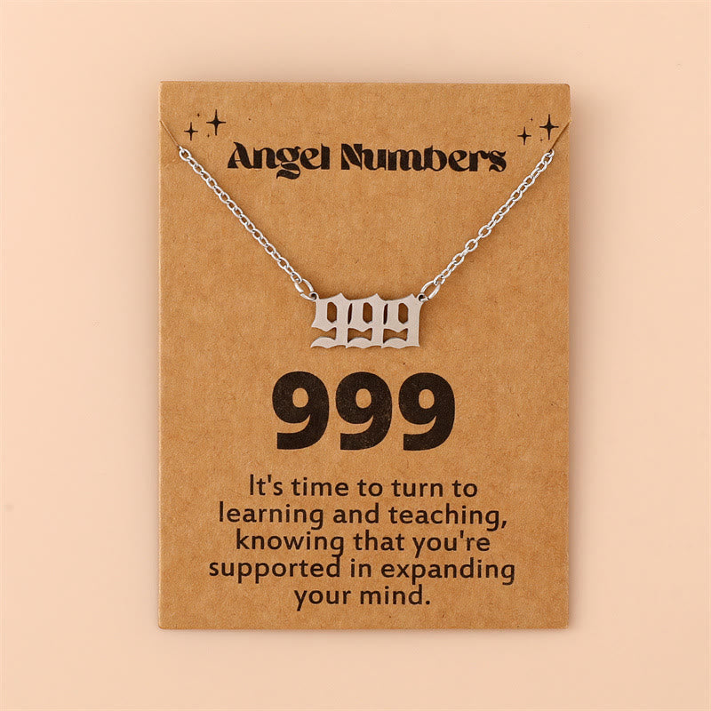 Celestia Stainless Steel Angel Number Necklace - A Special Piece of Jewelry for Spiritual Connection