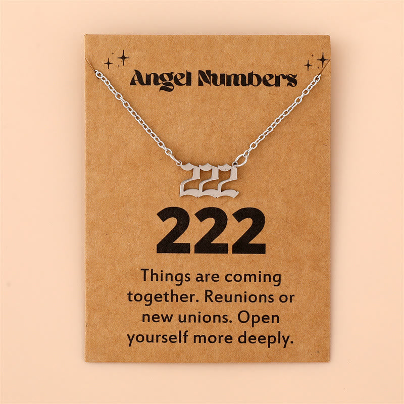 Celestia Stainless Steel Angel Number Necklace - A Special Piece of Jewelry for Spiritual Connection