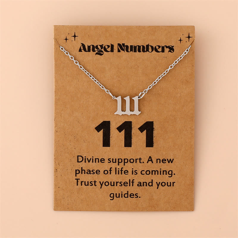 Celestia Stainless Steel Angel Number Necklace - A Special Piece of Jewelry for Spiritual Connection