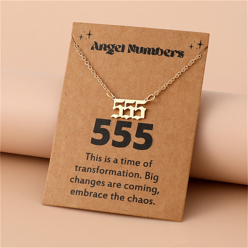 Celestia Stainless Steel Angel Number Necklace - A Special Piece of Jewelry for Spiritual Connection
