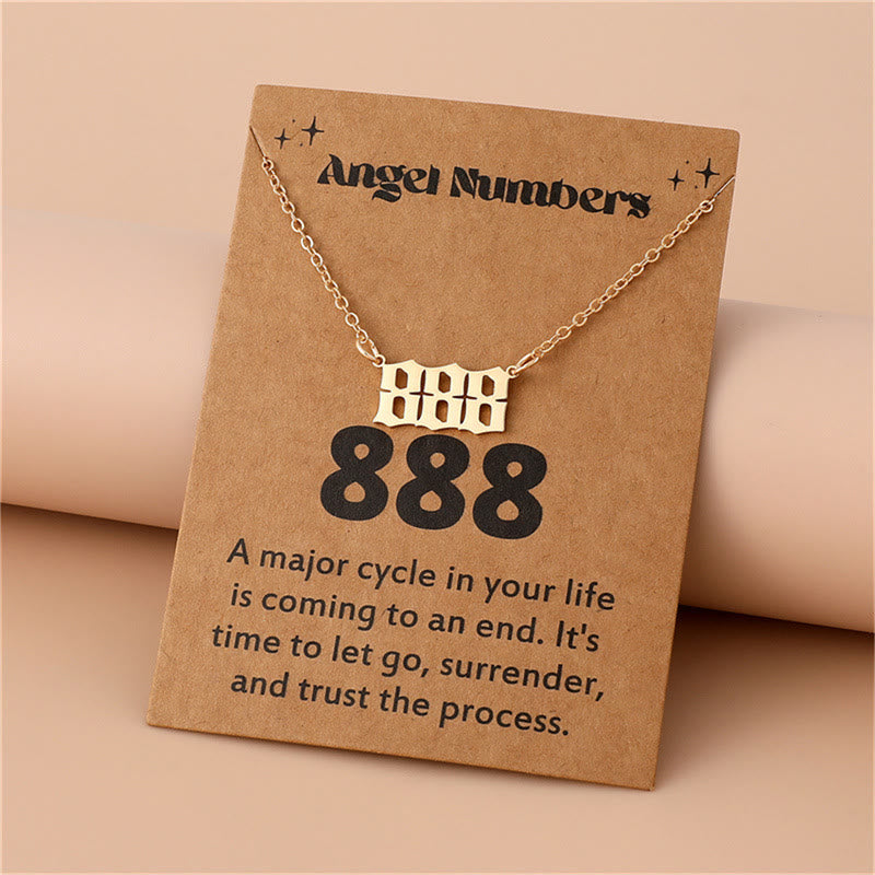 Celestia Stainless Steel Angel Number Necklace - A Special Piece of Jewelry for Spiritual Connection