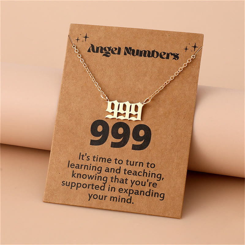 Celestia Stainless Steel Angel Number Necklace - A Special Piece of Jewelry for Spiritual Connection