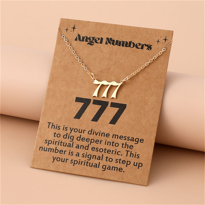 Celestia Stainless Steel Angel Number Necklace - A Special Piece of Jewelry for Spiritual Connection