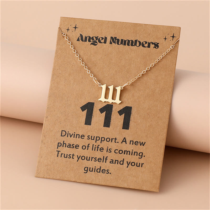 Celestia Stainless Steel Angel Number Necklace - A Special Piece of Jewelry for Spiritual Connection