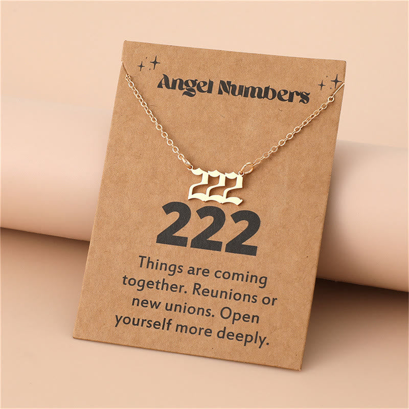 Celestia Stainless Steel Angel Number Necklace - A Special Piece of Jewelry for Spiritual Connection