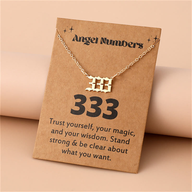 Celestia Stainless Steel Angel Number Necklace - A Special Piece of Jewelry for Spiritual Connection