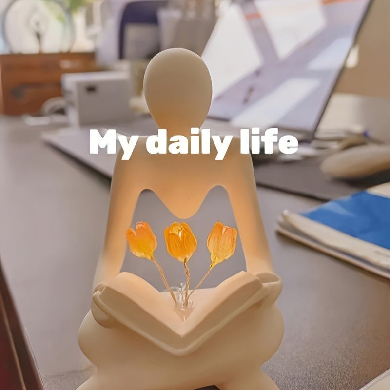 ArtTulip – Modern Abstract Night Light in Resin