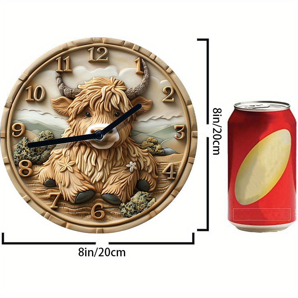 HighlandCharm Clock – Stylish Wall Clock with Kiss Motif