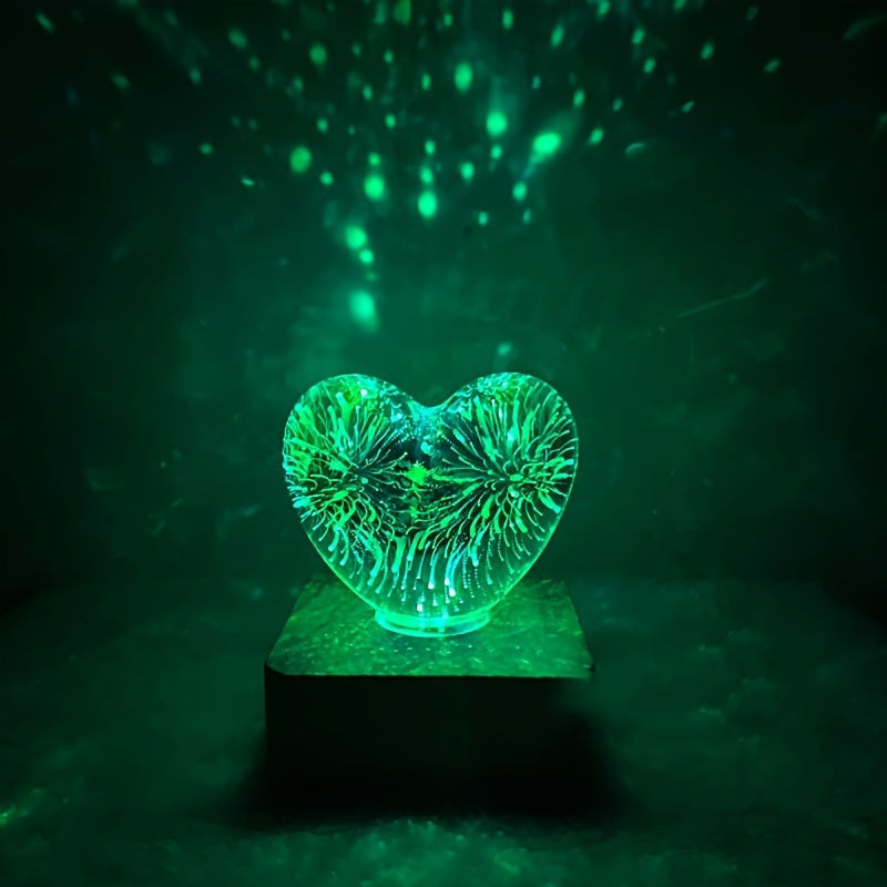 HeartGlow - 3D Heart LED Night Light - USB Lighting
