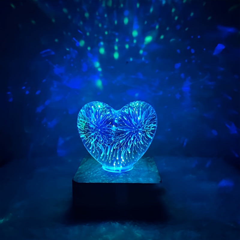 HeartGlow - 3D Heart LED Night Light - USB Lighting