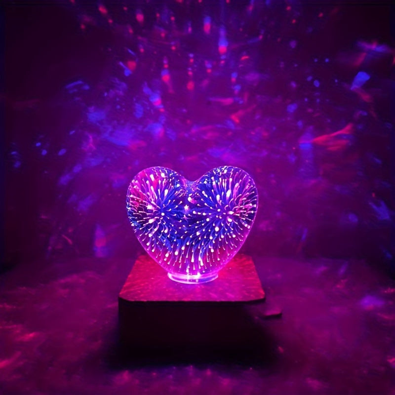 HeartGlow - 3D Heart LED Night Light - USB Lighting