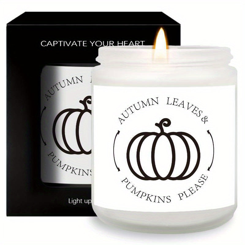 Autumn Glow – Scented Candle with Autumn Leaves & Pumpkins