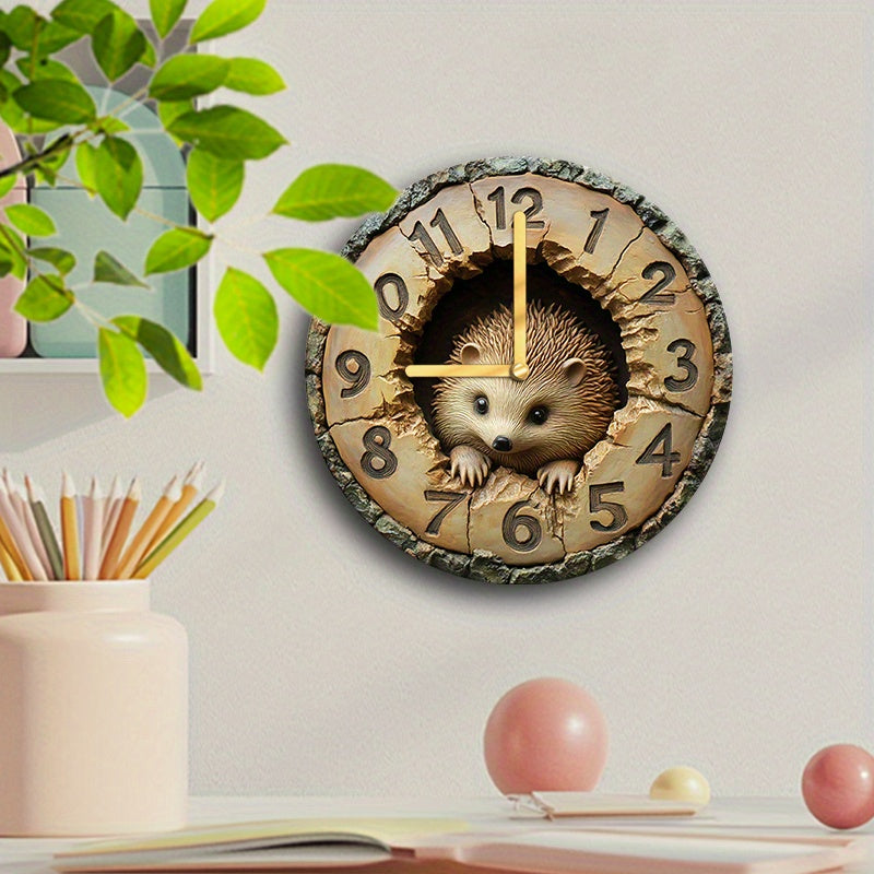 HedgeTime Clock – Stylish Hedgehog Wall Decoration 20 cm