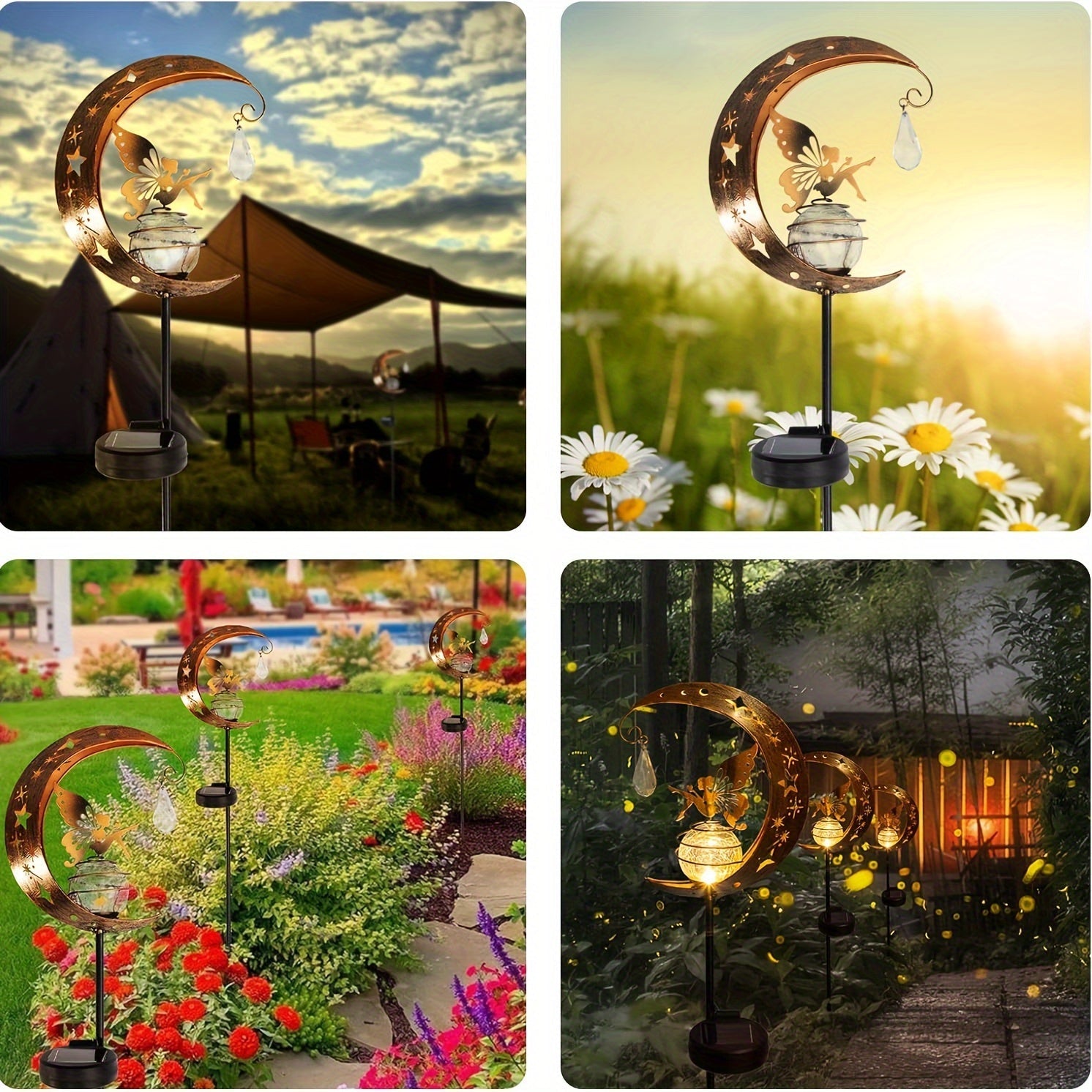 MoonGlow – Magisk Trädgårdslampa med Sol & Måne