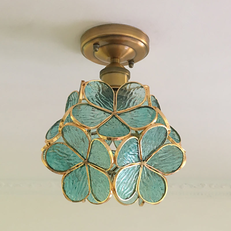 FloralGlow Retro Ceiling Lamp - Retro Tiffany Ceiling Lamp for a Captivating Interior
