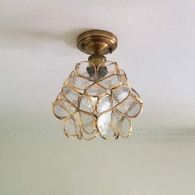 FloralGlow Retro Ceiling Lamp - Retro Tiffany Ceiling Lamp for a Captivating Interior