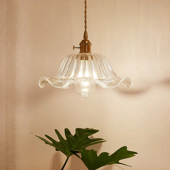 OpulentGlow Pendant – Elegant Glass Ceiling Lamp