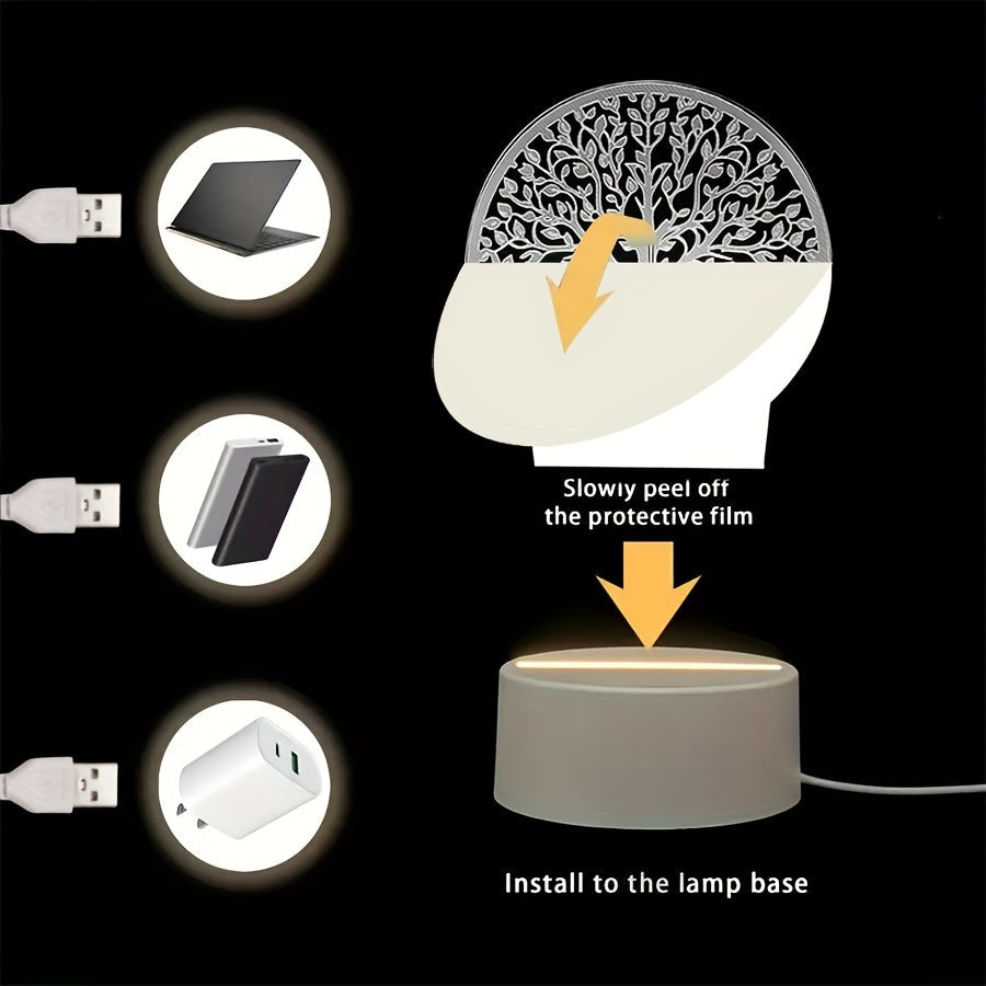 GlowTree Lamp - 3D Acrylic Night Light USB