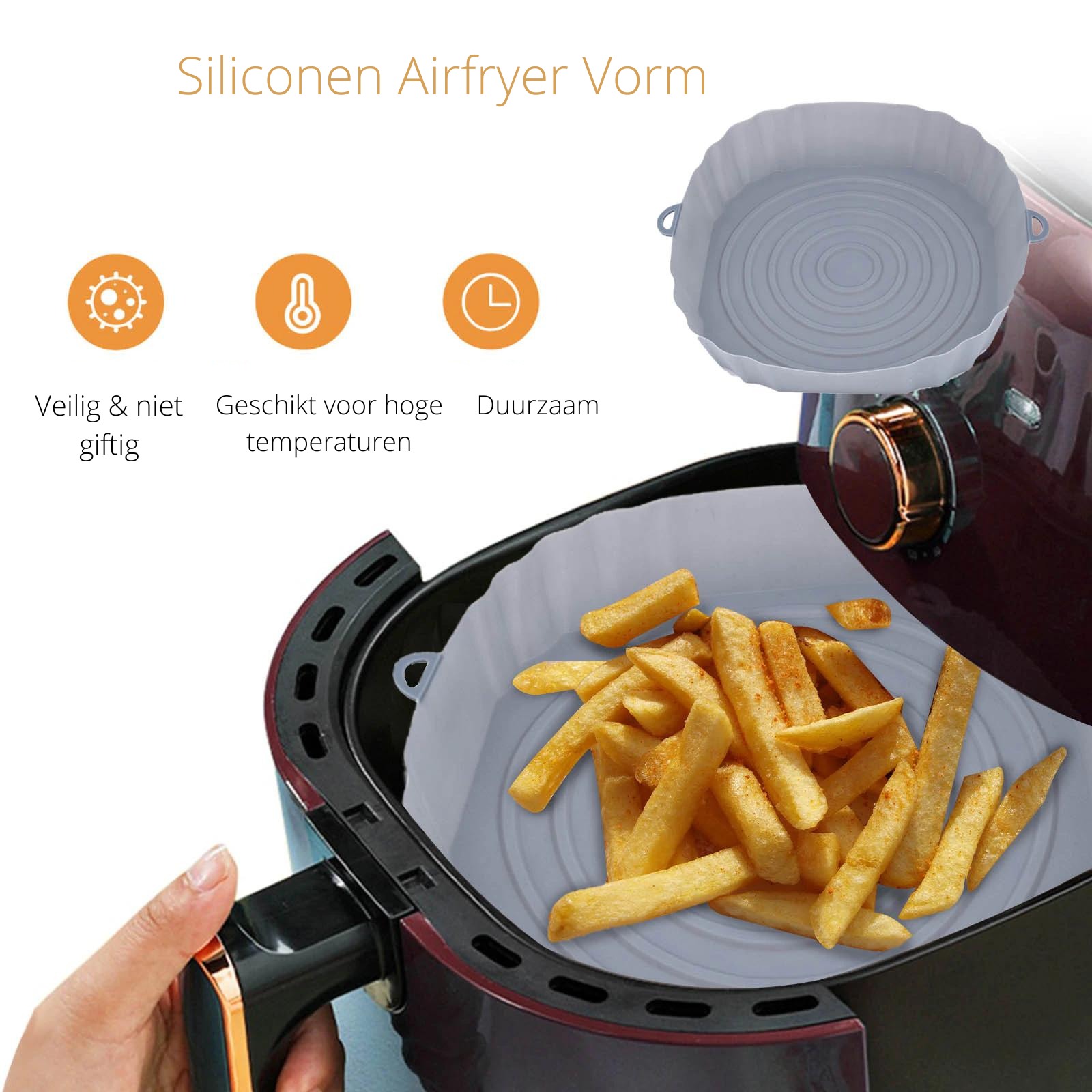 SiliconFry Form – Reusable Airfryer Form for Dishwasher