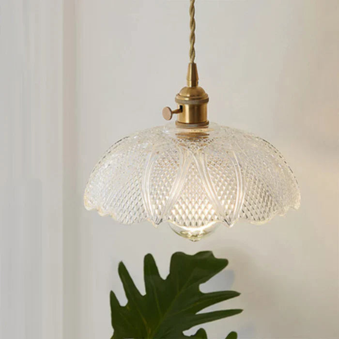 OpulentGlow Pendant – Elegant Glass Ceiling Lamp