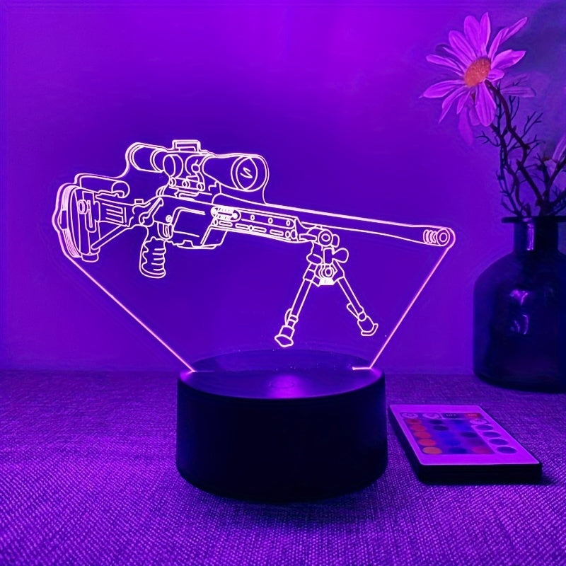 LumiGlow – 3D LED Night Light Black Gunmetal 16 Colors