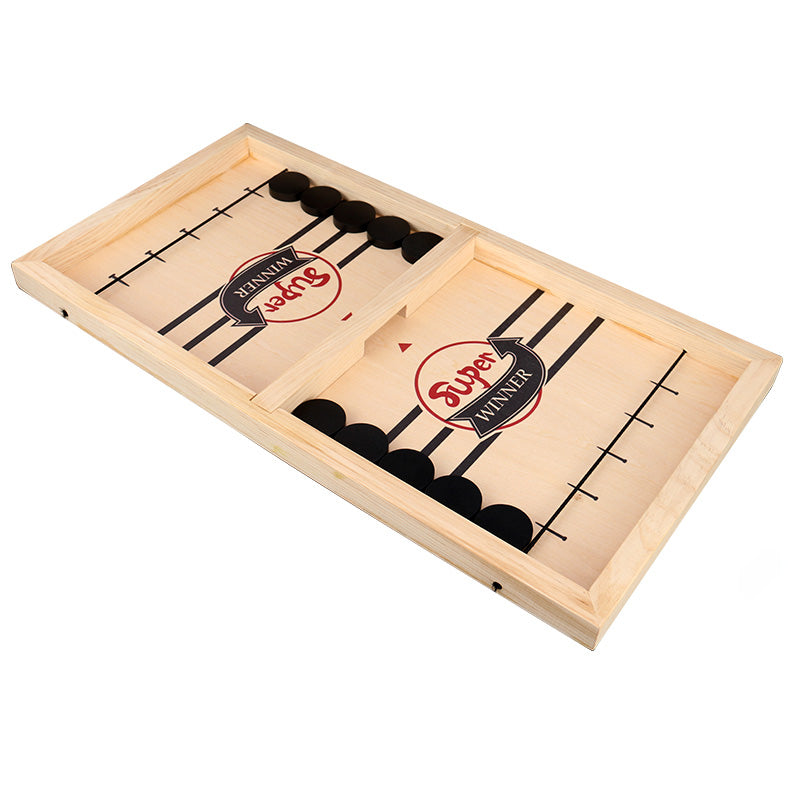 PlayFun – Reversible Sling Puck Board Game Double Sided for Family