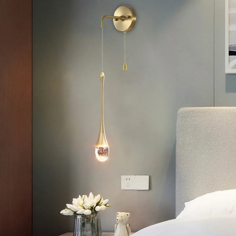 Elegant Droppformad Vägglampa - Lyx för Ditt Inredning