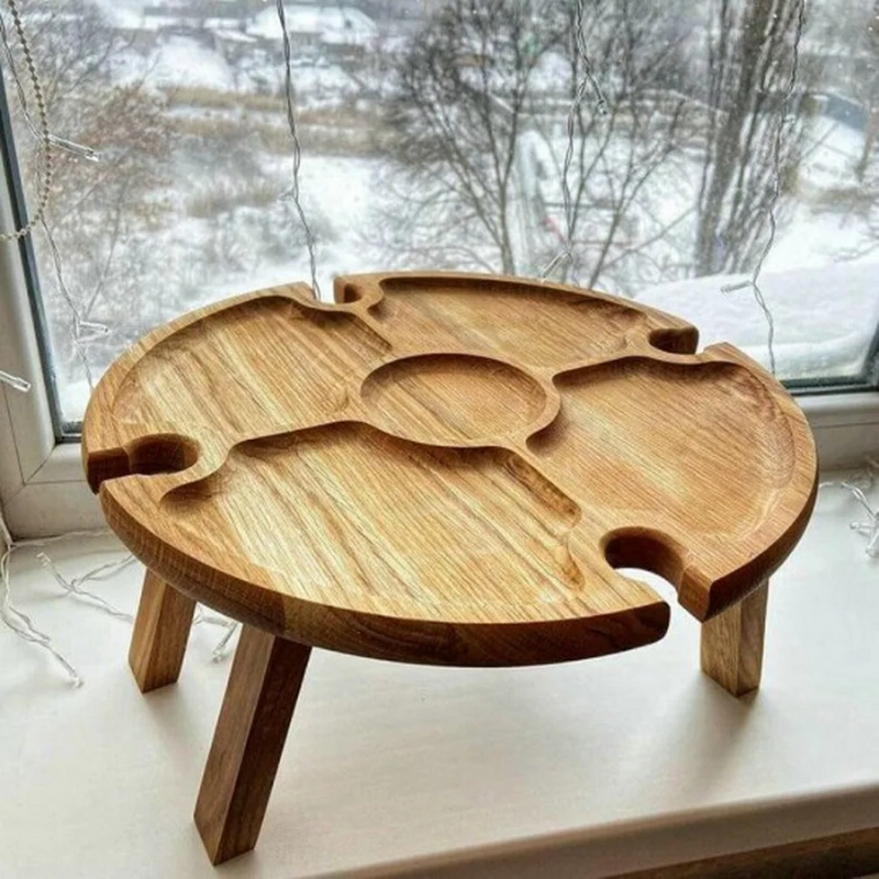 WineNest - Stylish Folding Picnic Table for Wine