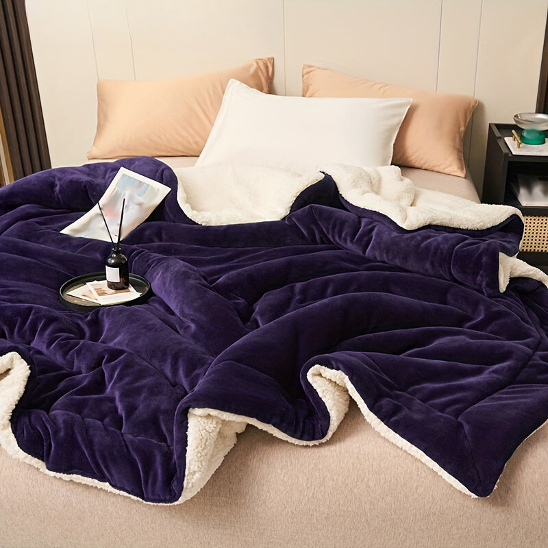Luxe Comfort – Dark Purple Fleece Blanket by Melkfleece