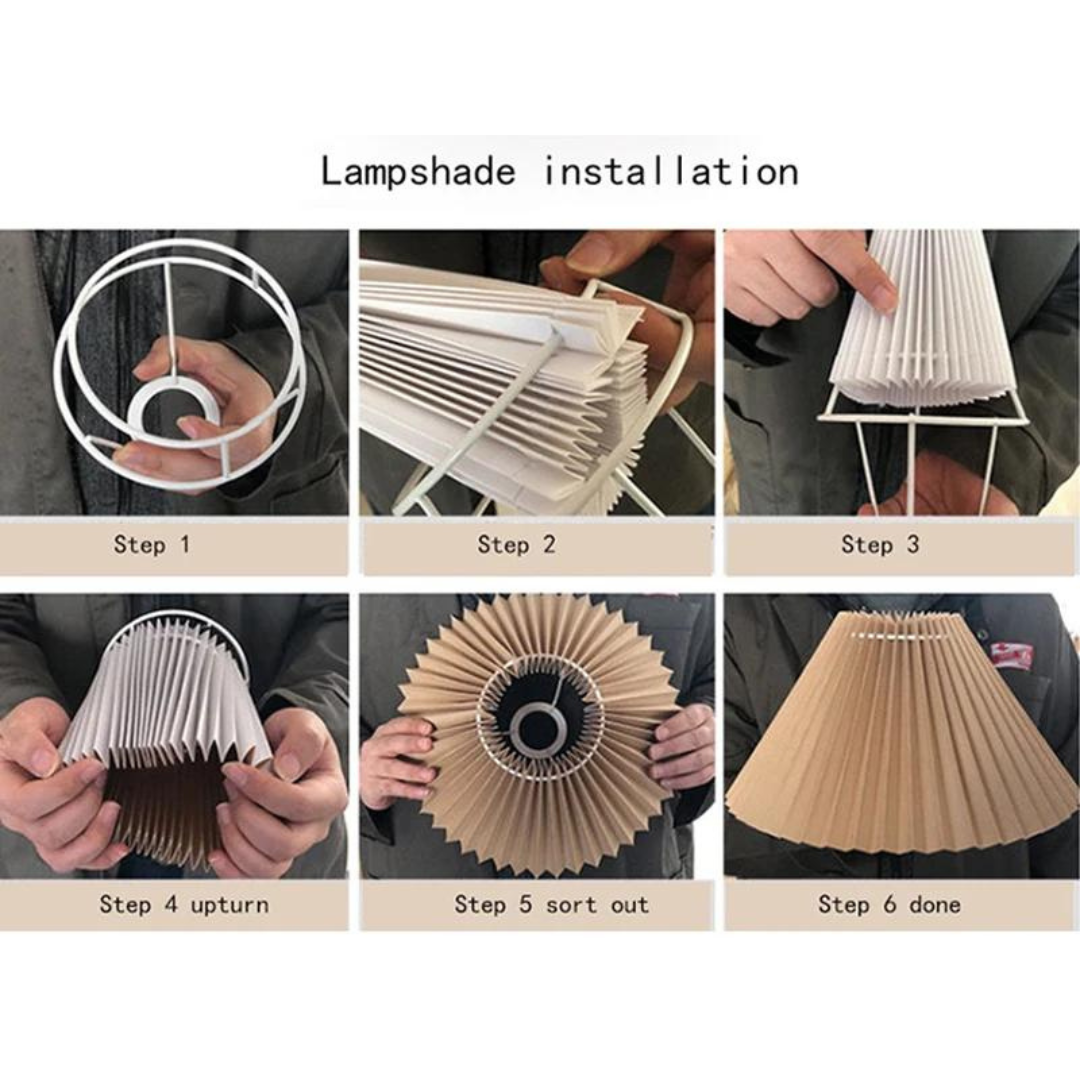 Foldable Pleated Table Lamp - Stylish Foldable LED Table Lamp for Unique Interior Design