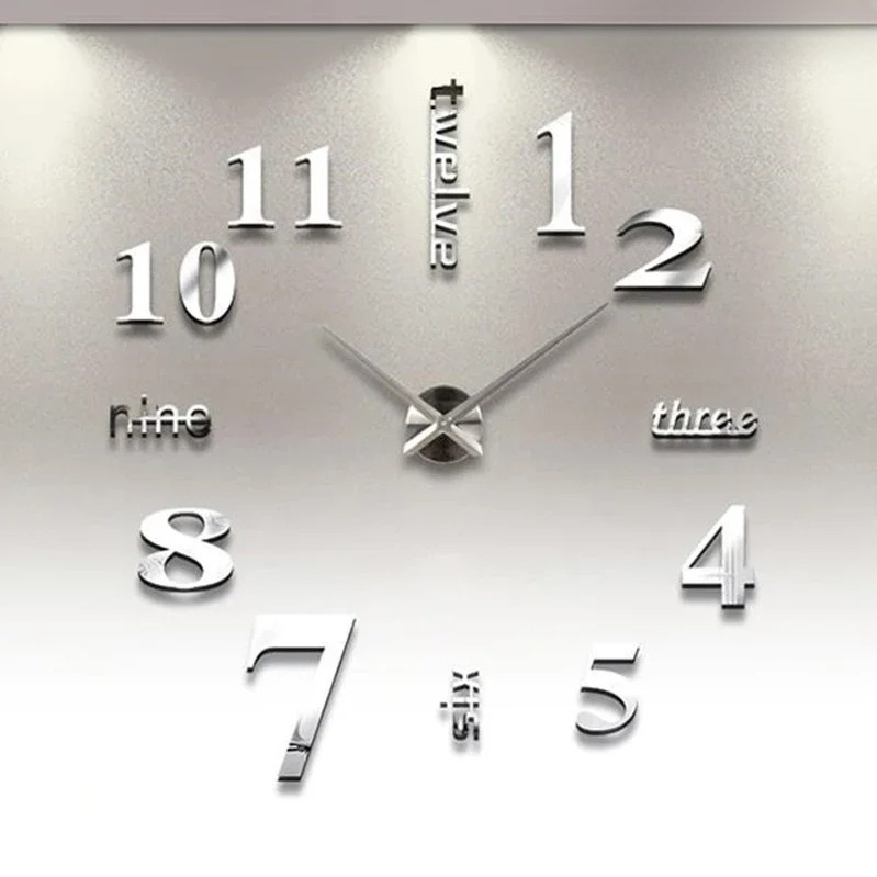 RomanTime 3D Clock - Modern DIY Wall Decoration