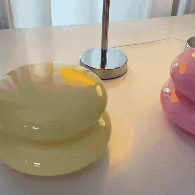 Elegant Macaron Glass Ball Table Lamp with USB - 3 Light Colors