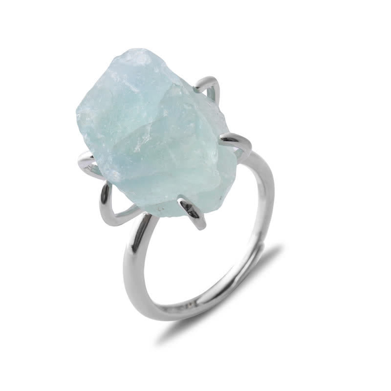 Liora Adjustable Natural Crystal Ring with Six Claws