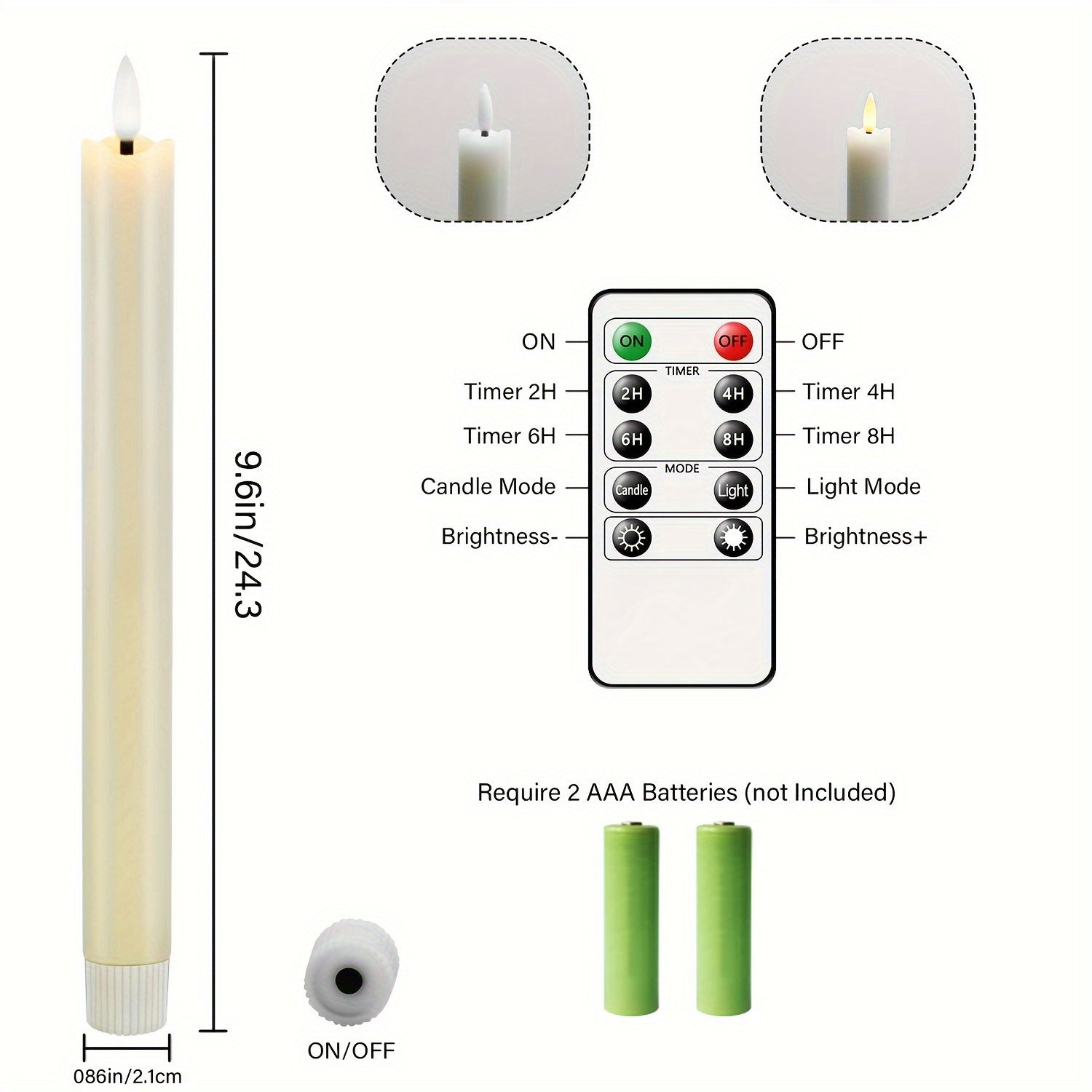 Eebuss Flameless Cone Light - Realistic LED effect