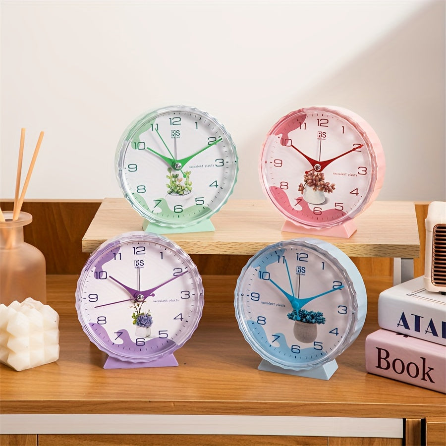 FloraTime Clock - Elegant Flower Wicker with Alarm