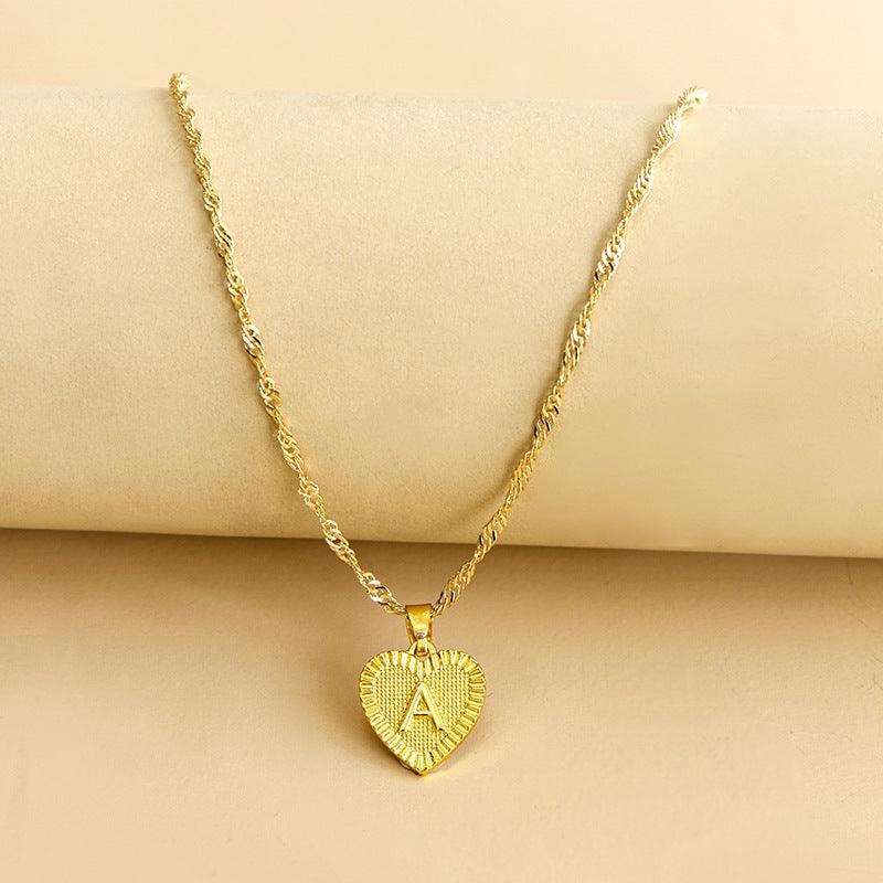 Amara - Elegant Golden Heart Necklace